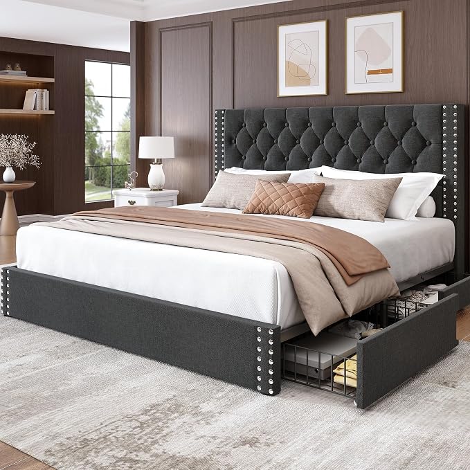 LARMACE King Size Bed Frame by LARMACE