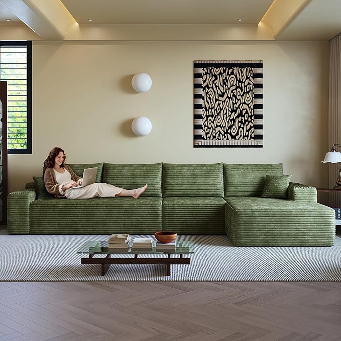 AUGOP 136" Sectional Couches for Living Room Modern Modular Sofa by AUGOP
