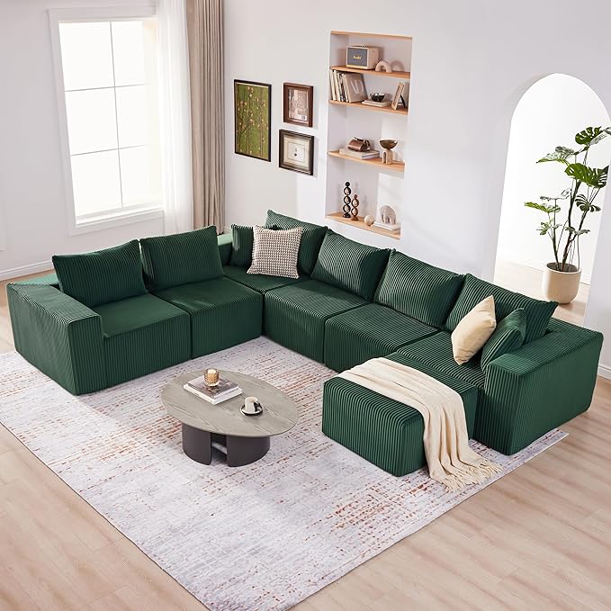 U-Shaped Boneless Couch, Cloud Couch Sectional, Modular Sofa - Image 4