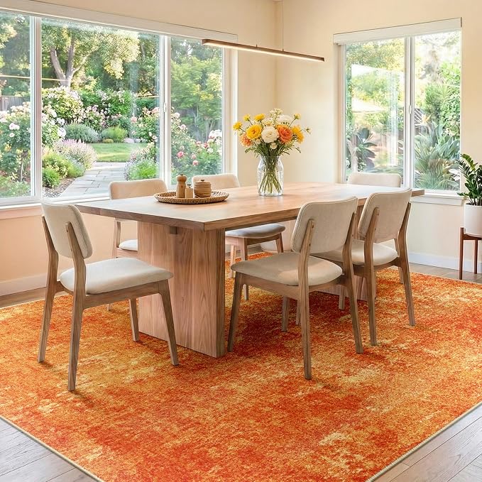 RELEANY Washable Area Rugs 8'x10' Non-Slip Modern Abstract Soft - Image 3