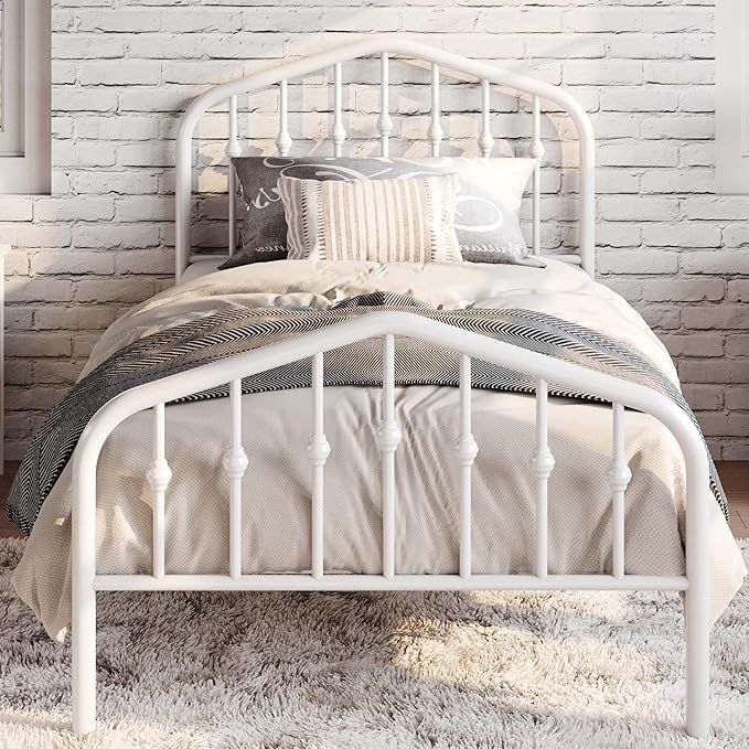 SHA CERLIN Twin Size Metal Platform Bed Frame by SHACERLIN