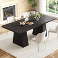 LITTLE TREE Dining Table for 4-6 People, Wooden Table, Rectangle Furniture by LITTLETREE