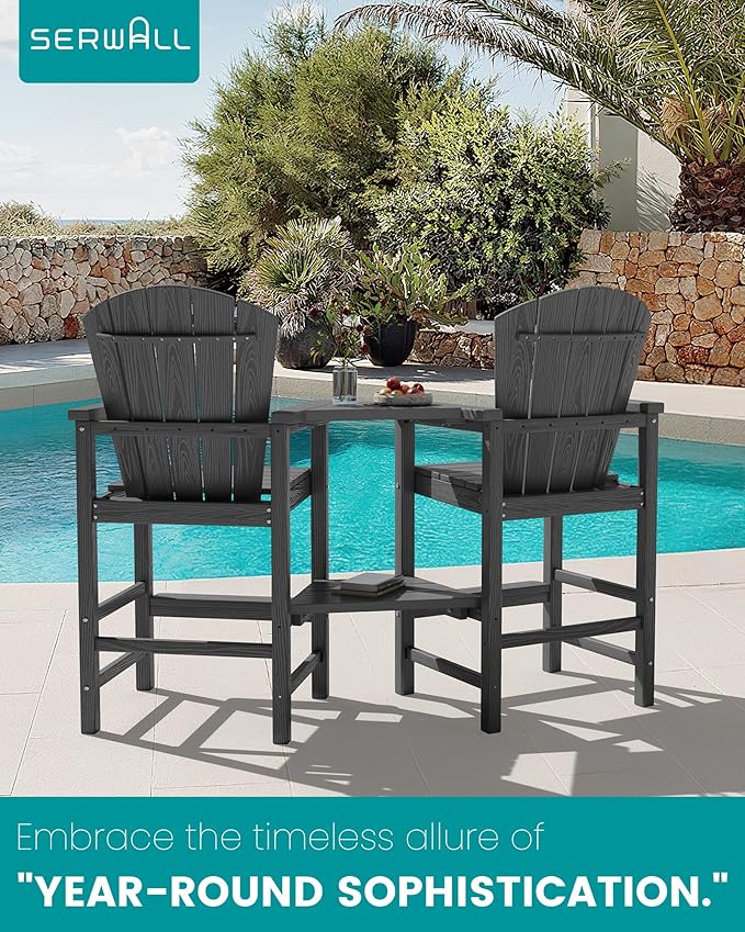 SERWALL Tall Adirondack Chairs Set of 4 - Image 6
