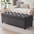 Mangodan 50" Storage Ottoman Bench, Tufted Ottoman by Mangodan