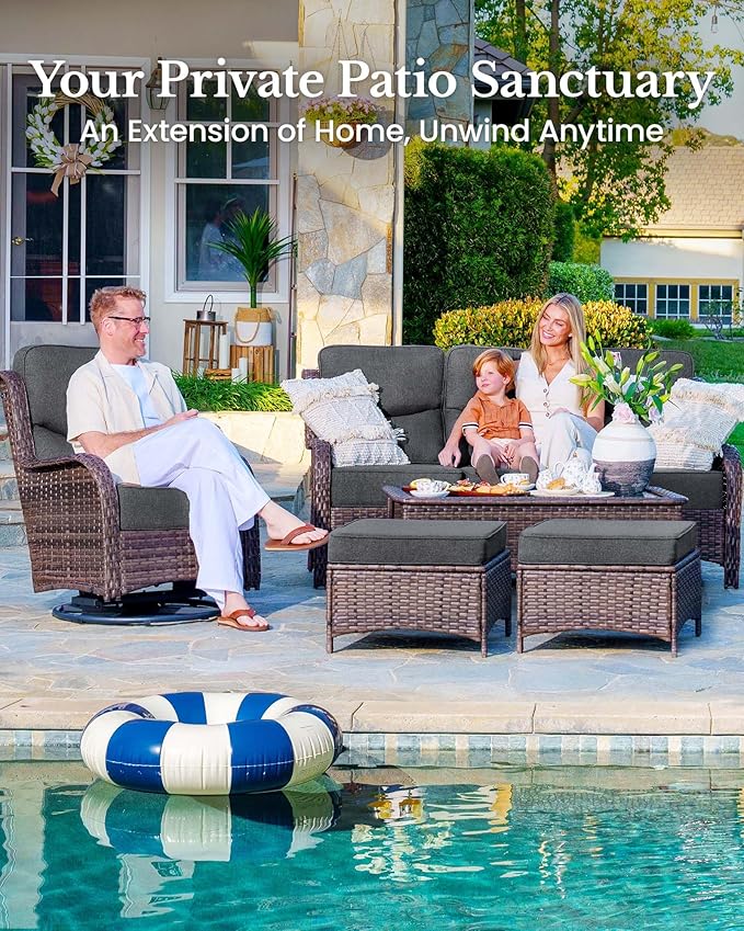 HILLGA 7-Piece Luxury Patio Furniture Set - Image 3