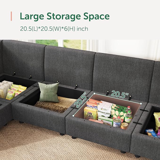 HONBAY Modular Sofa Sectional Sleeper Couch - Image 5