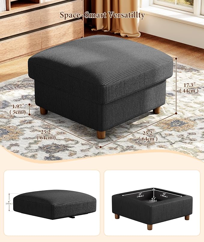 Kidirect 87in U Shaped Couch, Modular Sofa No Tool Assembly, Comfy Sectional - Image 6