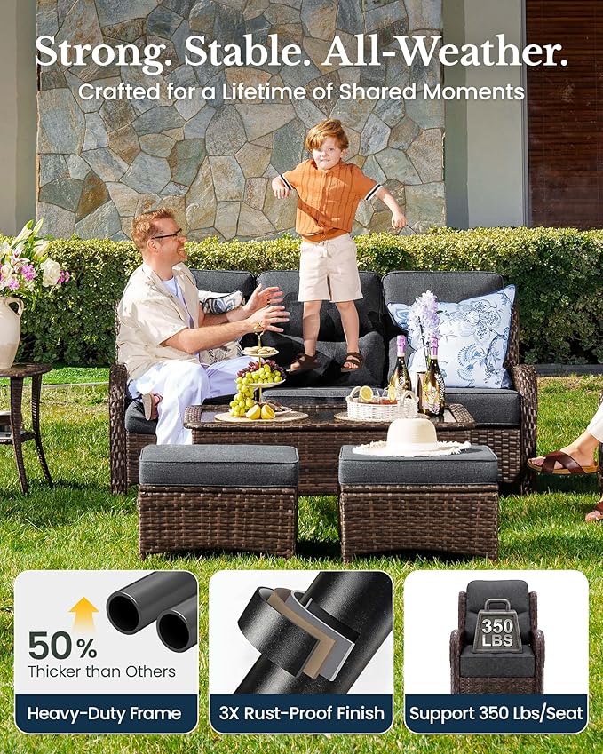 HILLGA 7-Piece Luxury Patio Furniture Set - Image 6