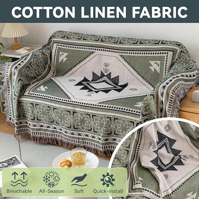 VClife Boho Sofa Cover XL Couch Cover - Image 2