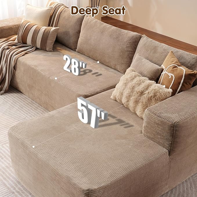 ovios 104" Cloud Boneless Couch - Image 3