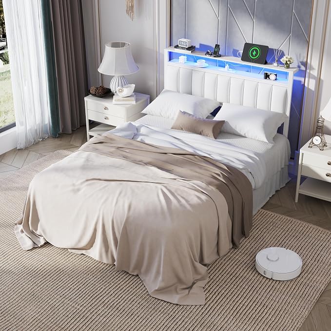 Furnulem White Full Size Bed Frame - Image 5