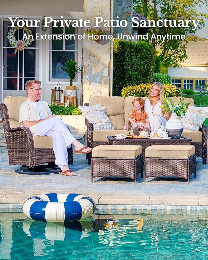HILLGA 6-Piece Luxury Patio Furniture Set - Image 3