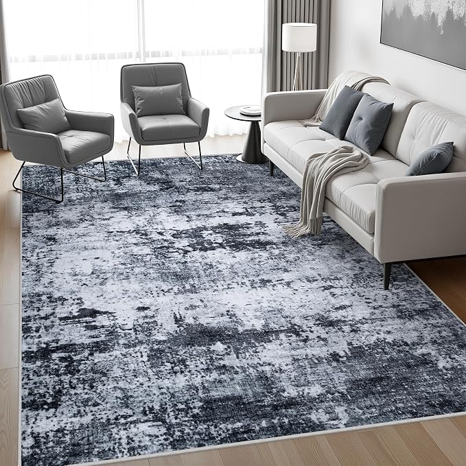 6x9 Area Rug Living Room Rug: Washable Modern Abstract Soft Thin Rug Indoor - Image 3