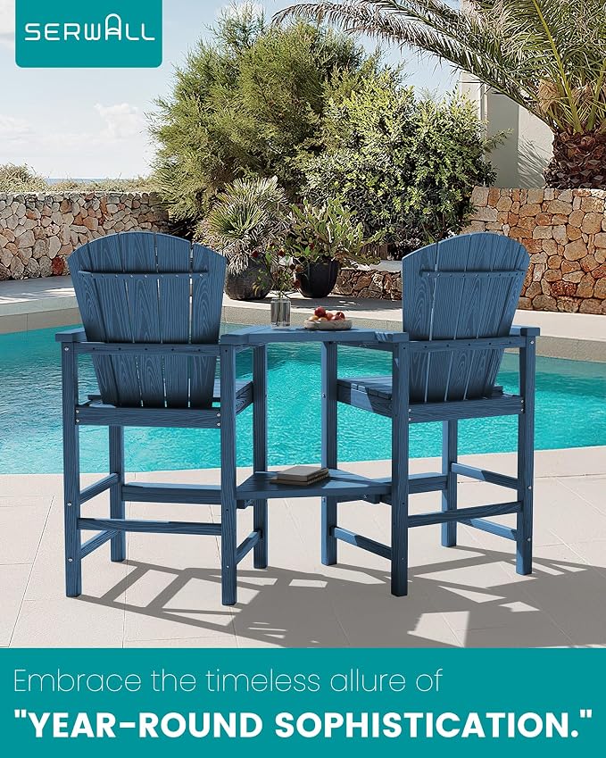 SERWALL Tall Adirondack Chairs Set of 4 - Image 6