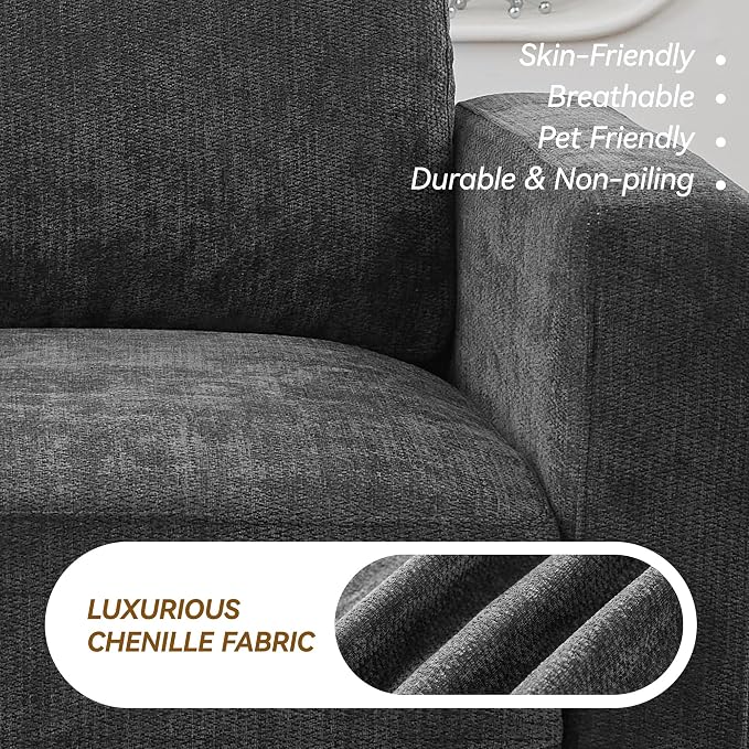 143.8" Modular Sectional Sofa Modern Chenille U Shaped Couch - Image 9