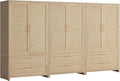 SICOTAS Armoire Wardrobe Closet, Larger Rattan Armoires Wardrobe Cabinet by SICOTAS