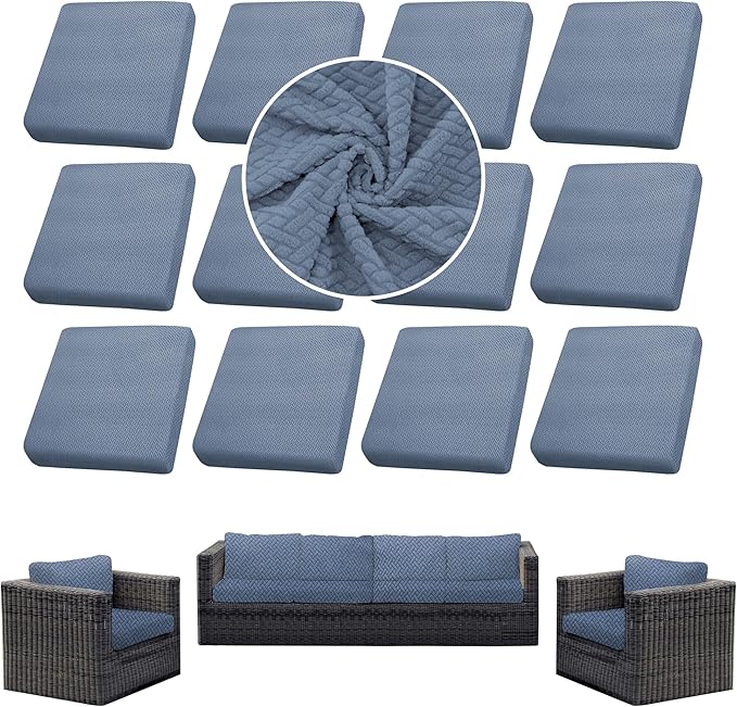 Outdoor Cushion Covers Set, Replacement by SUKAIKEQA