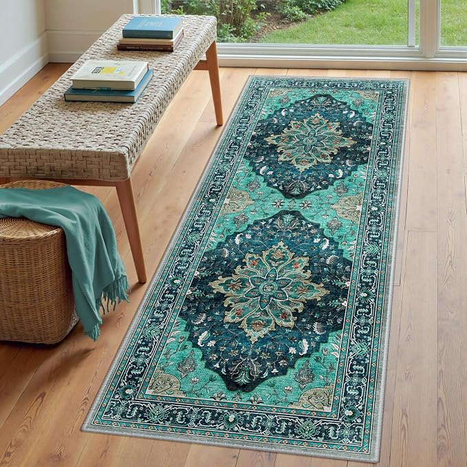 RELEANY Area Rugs 3'x8' Runner Rug Non Slip Washable - Image 3