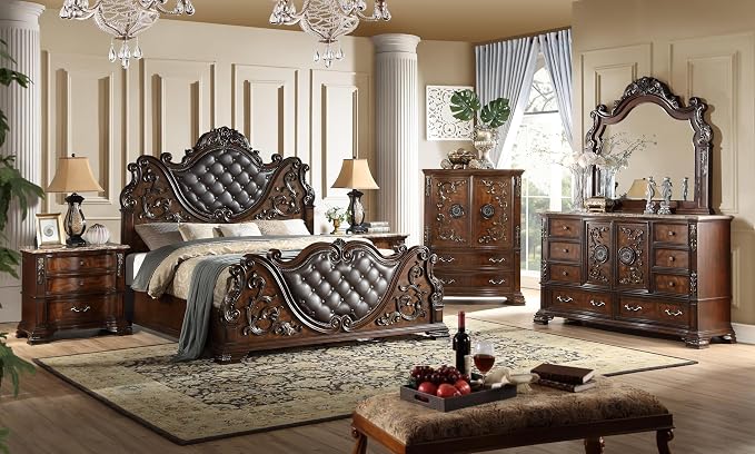 First of a Kind Santa Monica Traditional 4 Piece Queen Bedroom Set by FirstofaKind