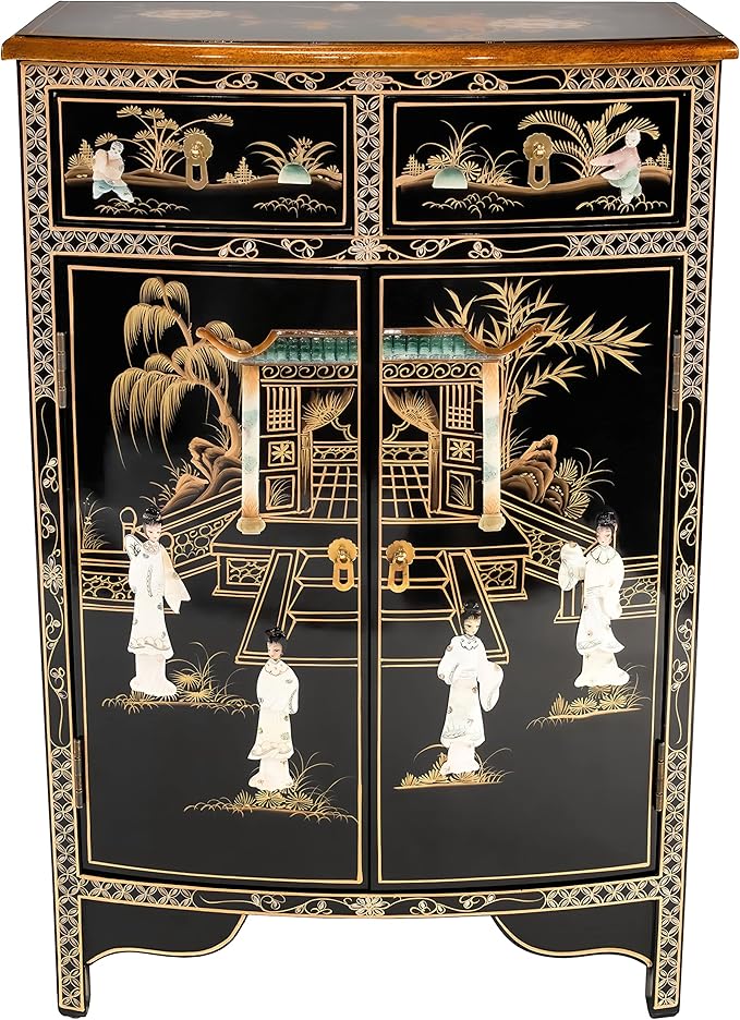 Red Lantern Artisan Crafted Lacquer Storage Cabinet - Image 5