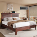 Lifezone Queen Bed Frame with Headboard, Solid Wood Bed Frame Queen Size with by Lifezone