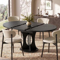 Einhomn 43-59" Extendable Round Dining Table, Kitchen Table by Einhomn