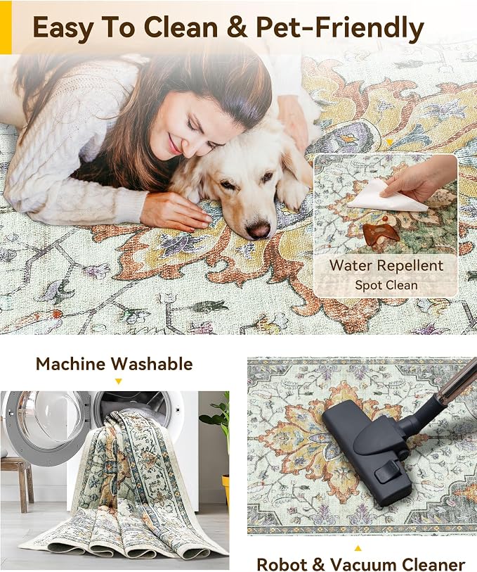 RELEANY Area Rugs 2'x4' Kitchen Rugs Entry Rug Small Rugs - Image 4