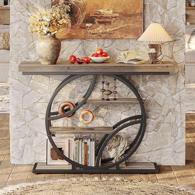 Huuger 41.3 Inch Entryway Table, Modern Console Sofa Table, Accent Table - Image 6