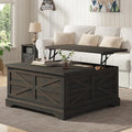 Furnideco 35.5''W Square Coffee Table Farmhouse Lift top Coffee Table by FurnidecoFurniture