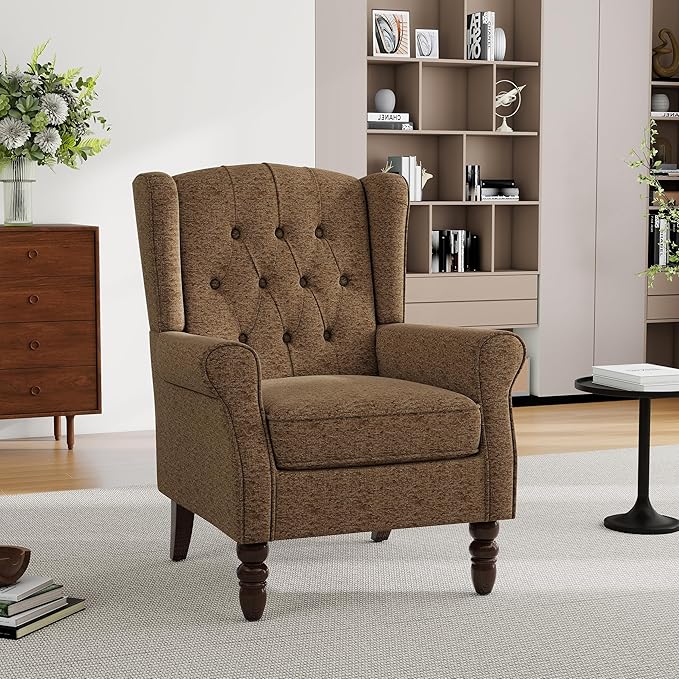 Mid-Century Modern 2-Piece Wingback Chair Set - Image 5