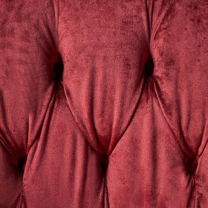 GDFStudio Melaina Tufted Chesterfield Velvet Loveseat - Image 6