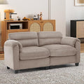 HAOMARKETS Corduroy Sofa Set, Upholstered Loveseat by HAOMARKETS
